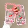 Applicable to Apple 17Pro max mobile phone case 16Promax lace cherry transparent ins wind 15 protective case
