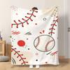 Fflannel Blanket 1pc Baseball Design Elements Soft Comfortable and Warm This Nap Blanket/sofa Blanket Is Suitable for All Seasons