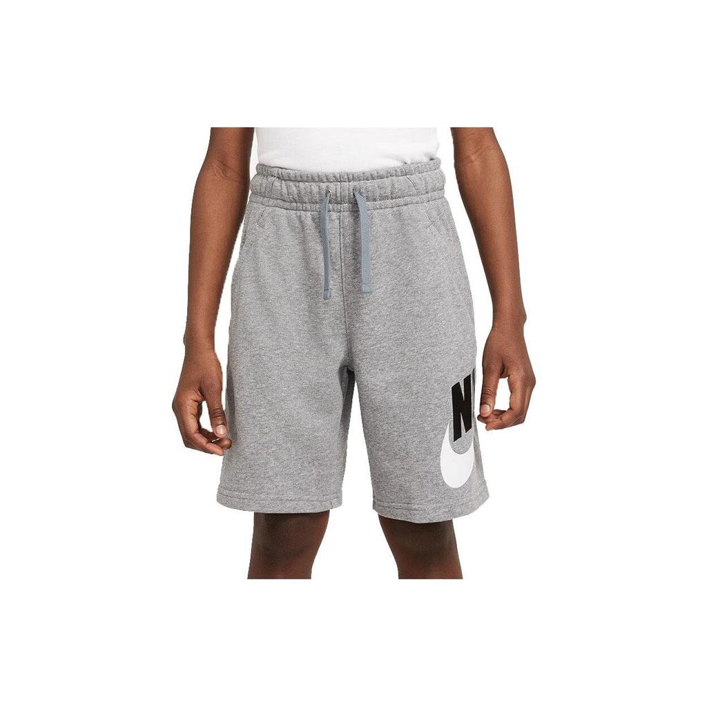 Nike Logo Print Lace-Up Sports Training Casual Shorts Kids shorts Gray CK0509-091