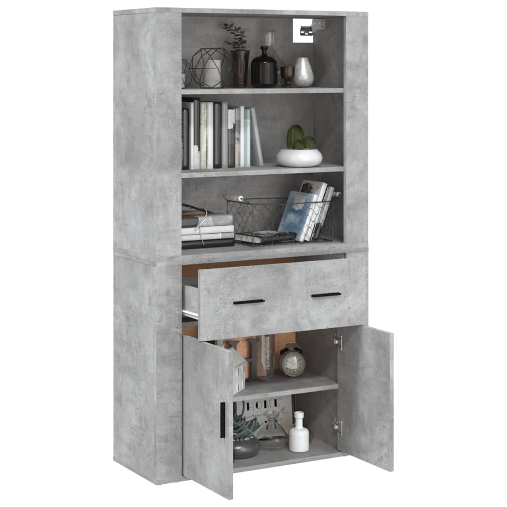 vidaXL Highboard Betongrau Holzwerkstoff