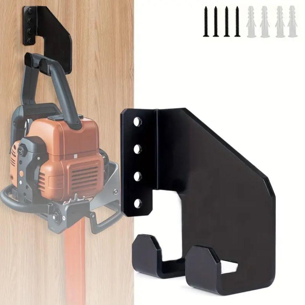 Heavy-Duty Wall Mount Chainsaw Holder Iron Shovel Hanger Chainsaw Rack  Garden Tool Storage