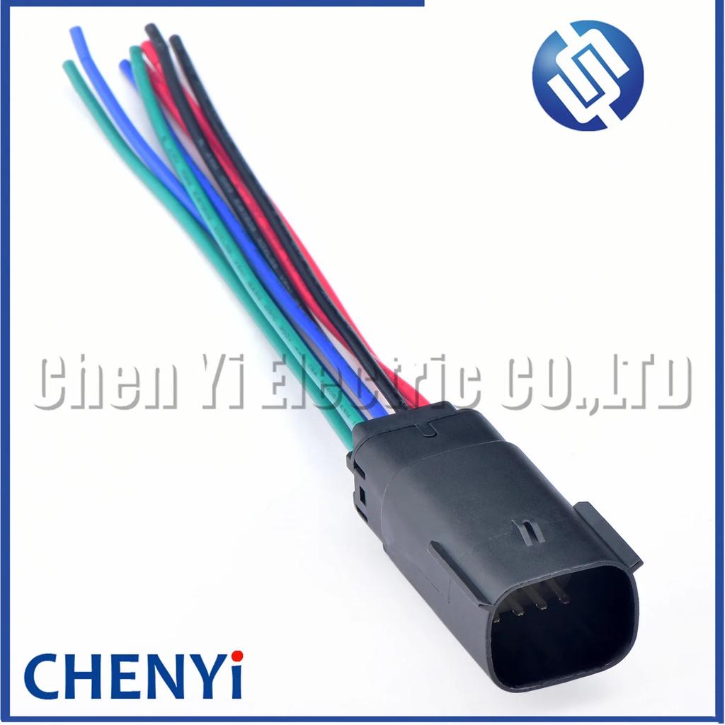 8 Pin 33472-0801 Auto Electrical Headlight Light Socket Car Engine Cable Plug for Ford BUICK Chevrolet With Wiring Harness