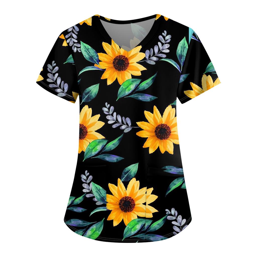 Women's Short Sleeve Loose Tops Plus Size Casual Tops V Neck Short Sleeve Casual Summer T-Shirts Women's Tops T-Shirts Work Wear