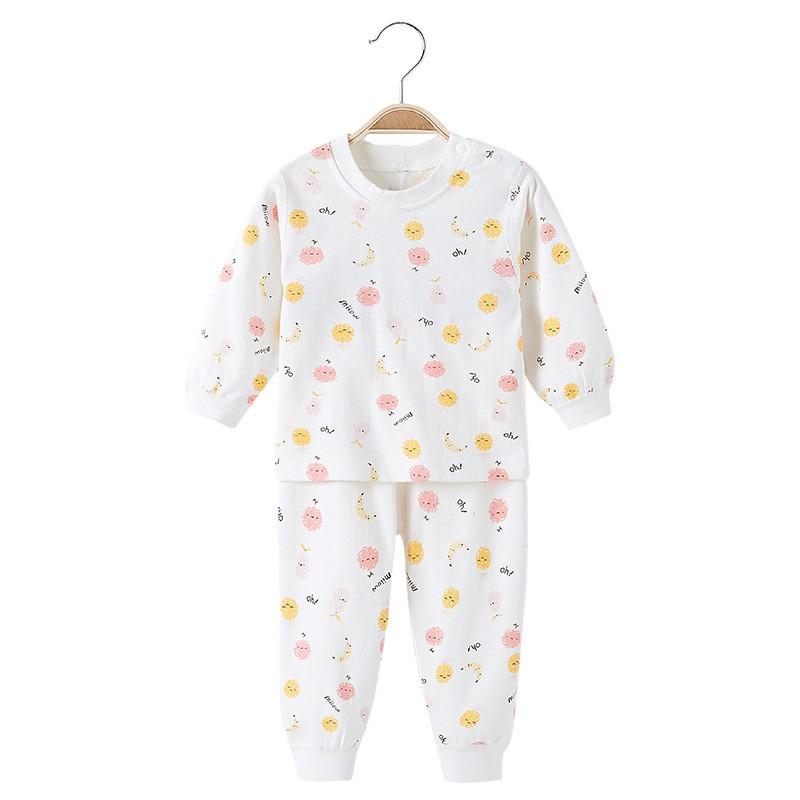 Cotton Baby Pajama Set Toddlers Boys Girls Winter Soft Sleepwear With Cartoon Print