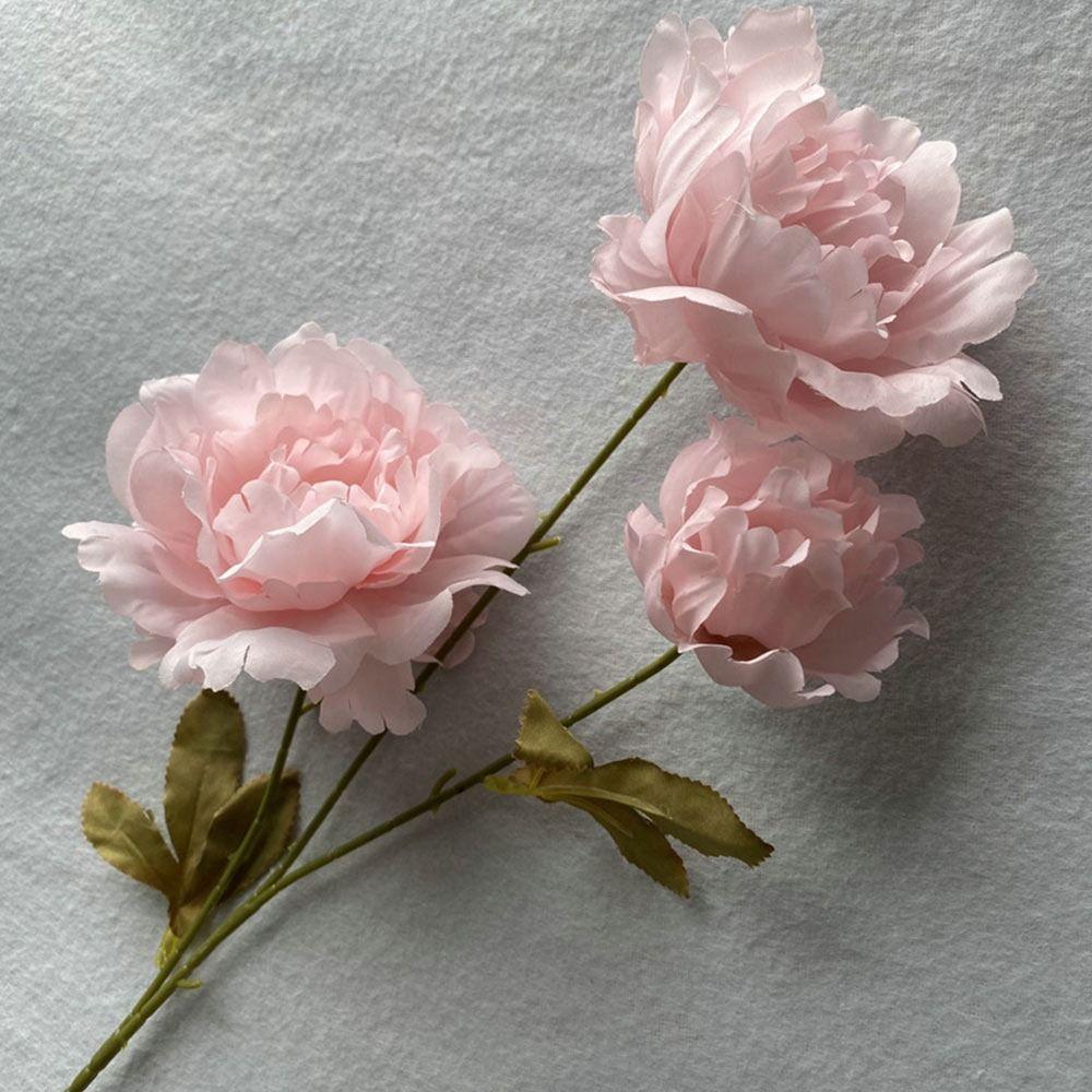 3 Heads Lifelike Flowers Multicolor Faux Flower Peony Peony Artificial Flower  Home Decoration