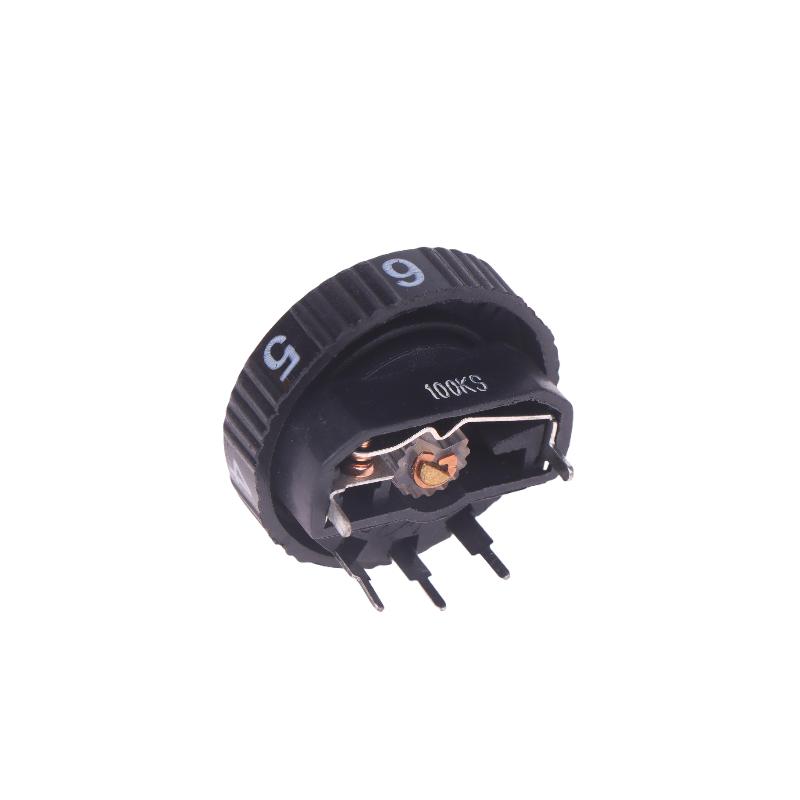 Wh 28-T Back B100K 5 Pin Pulley Potentiometer Rotates 10 Lower Belt Switch