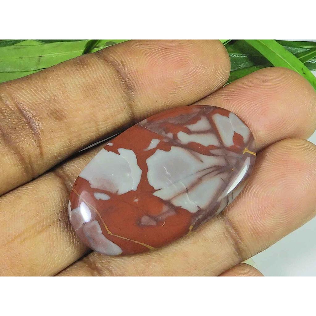22X39X04MM Přírodní kabošon z noreenského jaspisu, oválný, volný drahokam 38 karátů SK-3827