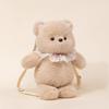 Cute And Charming Creative Animal Cat Plush Backpack Bear Elephant Sheep Doll Bow Gentle Plush Shoulder Pouch Birth Date Present