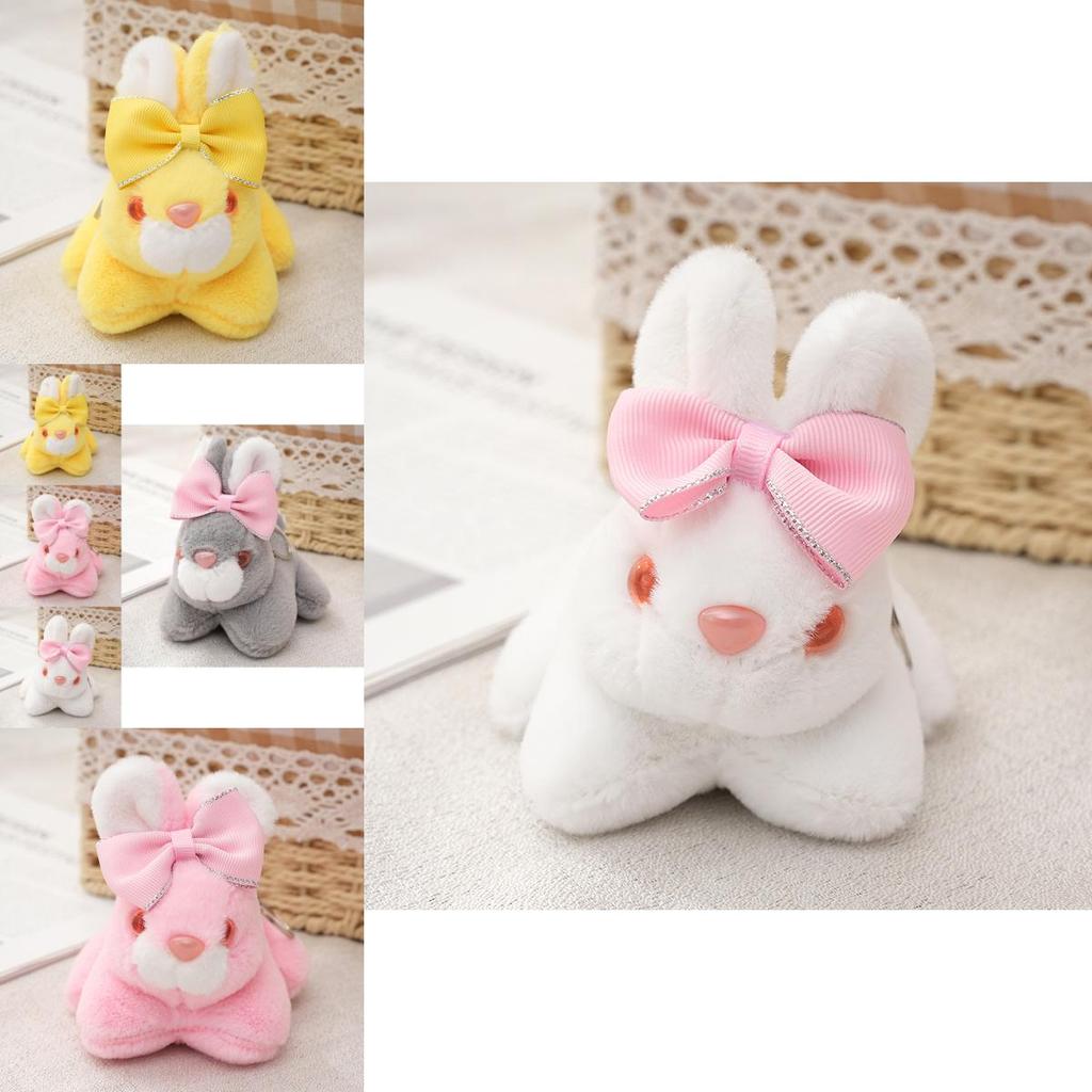 Adorable Bunny Plush Toy Keychain Soft Stuffed Animal Charm Cute Rabbit Doll For Girls Birthday Gift