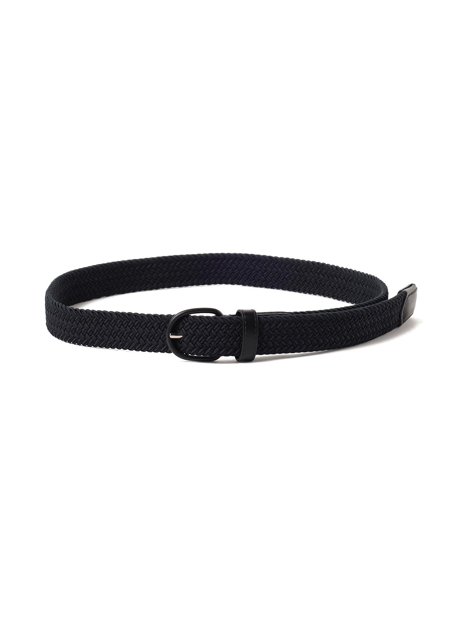 [BEAMS HART] Canvas Belt 2-Tone Mesh Belt (M-L) Men s BLACK x NAVY M