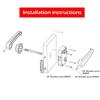 RV Toilet Door Lock Bathroom Door Lock Yacht RV Caravan Boat Latch Handle Knob Locks For Furniture Hardware Accessories