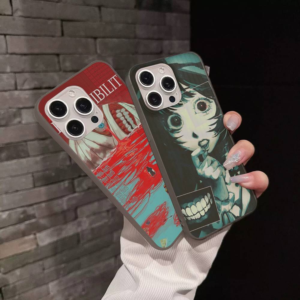 Popular Game Anime M-Mouthwashing For IPhone 17 16 15 Plus Pro Max 12 14 Plus 11 13 Wave Corrugated Stripe Funda Phone Cover