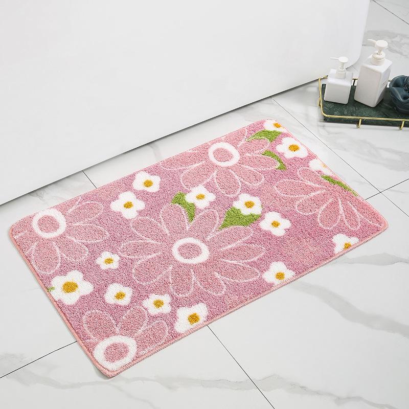 Mata podłogowa do łazienki druk atramentowy z mikrofibry łazienka chłonna mata do stóp wycieraczka do butów do sypialni mata antypoślizgowa uciekający dywan