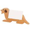 Elegant Solid Wood Card Stand With Handcraft Animal Designs Name Card Rack For Professional Men Business Card Stand