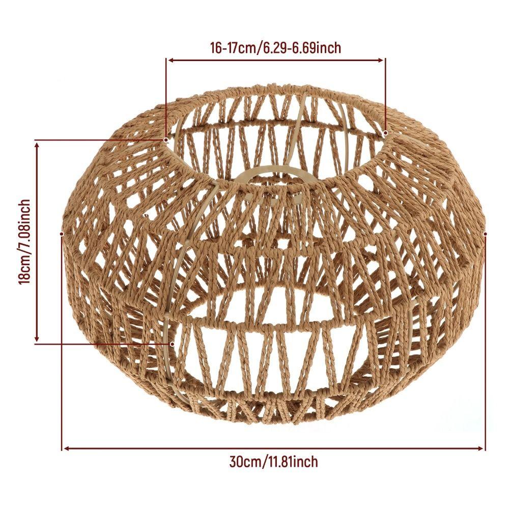 

Плетеный абажур для подвесной лампы ручной работы, креативный ретро геометрический абажур, винтажные подвесные абажуры для люстры