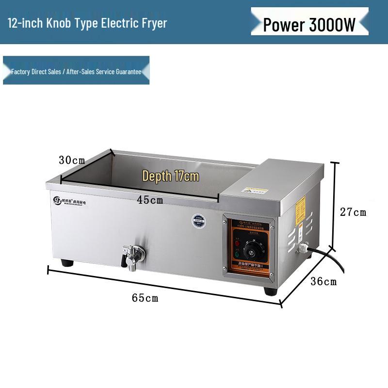 Commercial Deep Fryer: Multi-Functional Large Capacity Automatic Electric Fryer for Dough Sticks and Twists.