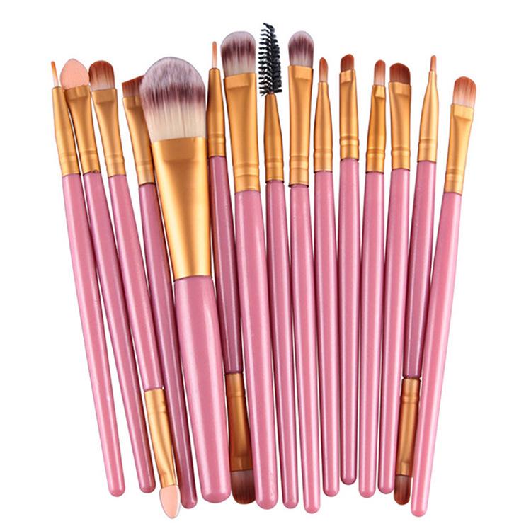 15pcs Eye Shadow Makeup Brush Set Eyes Make Up Eyebrow Cosmetic Brushes