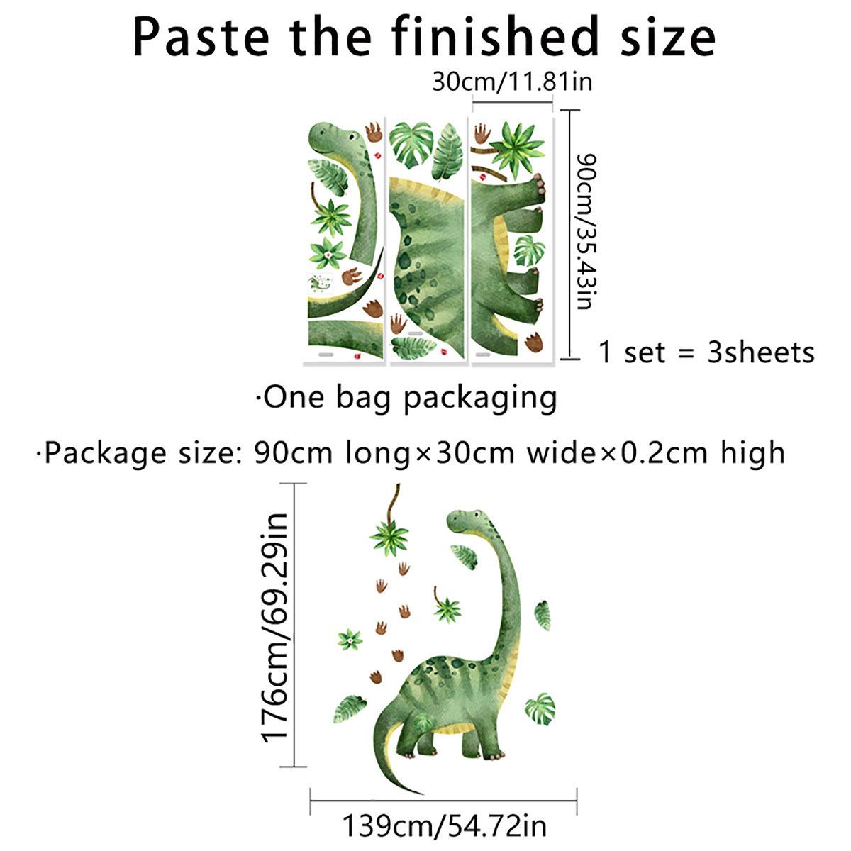 

Big Size Dinosaur Wallpaper For Boy Room Decor Cute Animal Dinosaur Wall Stickers Decoration Poster Children s Room Mural Decals 30x90cm 3pcs