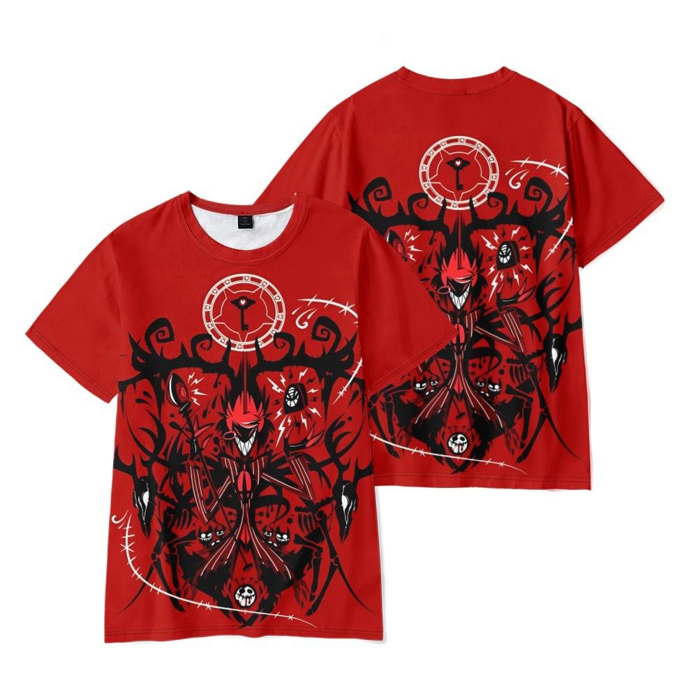 9 Colors Summer Fashion Women Men's Casual Anime Hazbin Hotel Cartoon Printed Cosplay Short Sleeve T-shirts