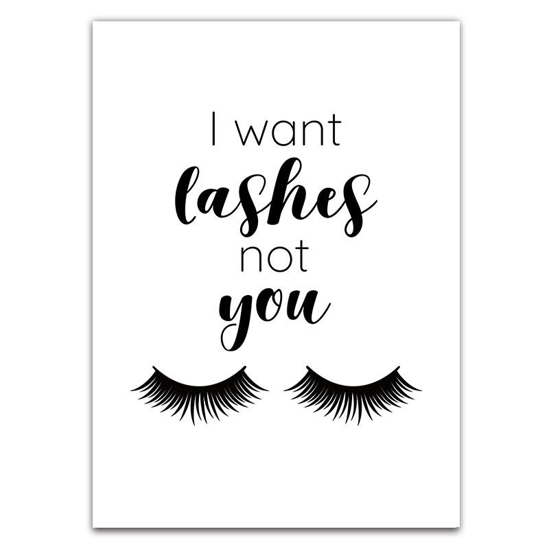 Make-up Schönheit Bild Kunst Poster Wimpern Leinwand Malerei Lippenstift Wand Dekor moderne Schönheitssalon Wandkunst Leinwand Malerei HD2891
