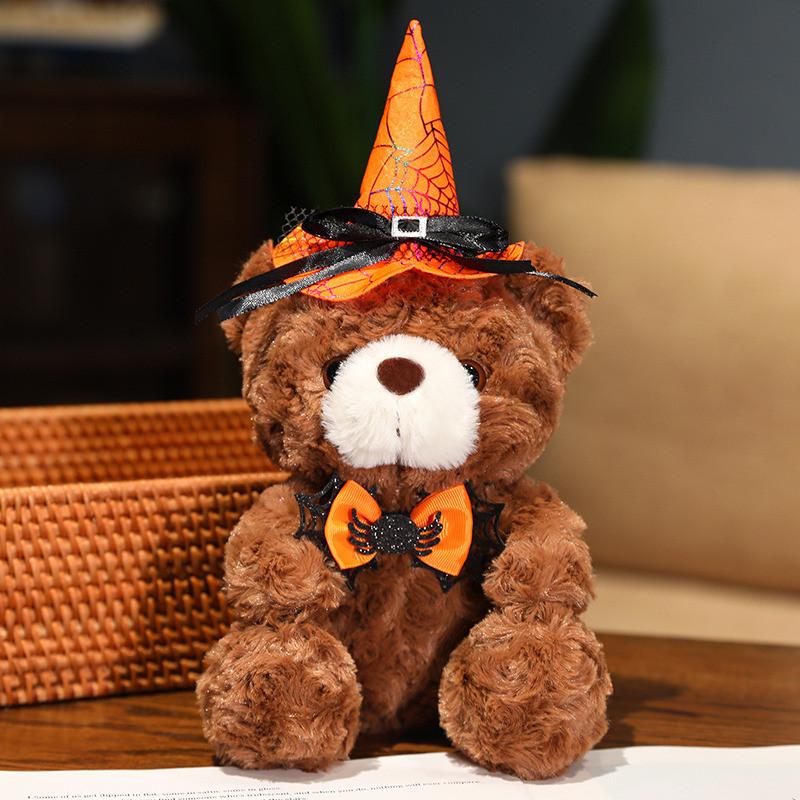 

Witch Hat Halloween Teddy Bear Plush Toy Stuffed Doll Bedroom Decoration 28cm Style A