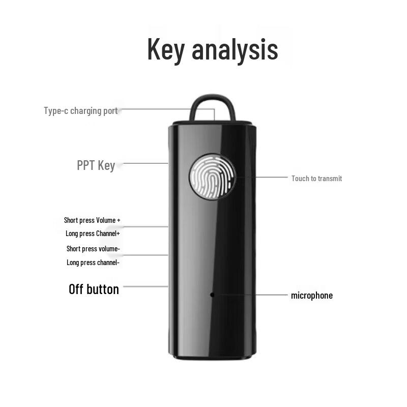 Zchat C7 Ear-Hook Wireless Intercom (CN Version)
