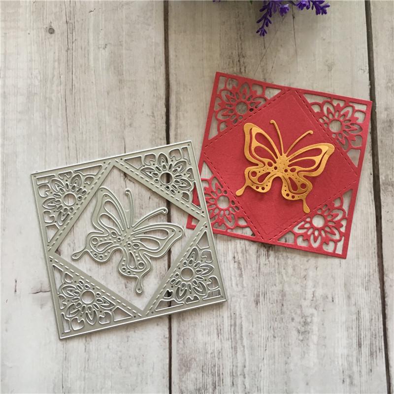 Butterfly Box Metalowe wykrojniki Szablony Die Cut dla DIY Scrapbooking Album Papier do wytłoczenia kart