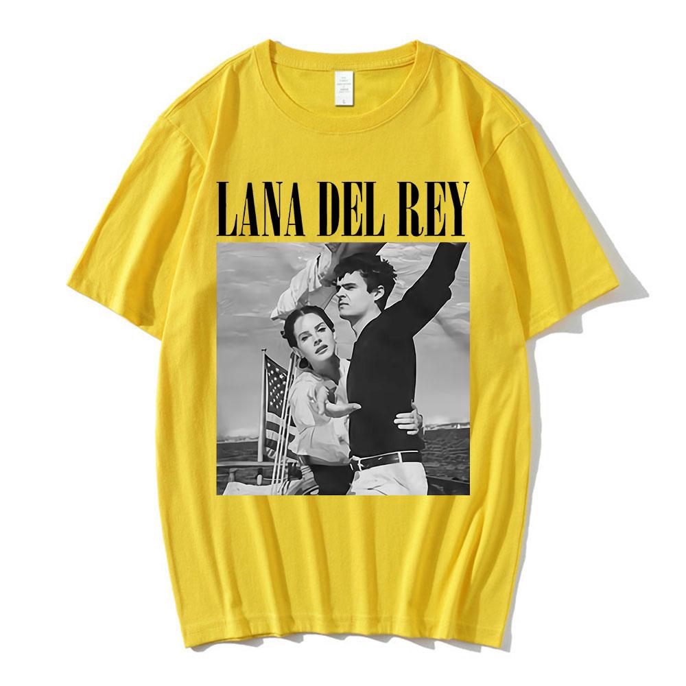 Rea 90-talssångerskan Lana Del Rey Ldr Segling Grafisk T-shirt Unisex Harajuku Herr Vintage Kortärmad T-shirt Oversized T-Shir