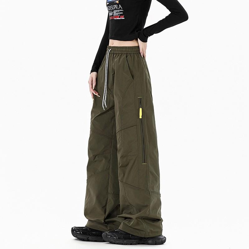 Damen Weite Cargohosen 2026 Locker Schnelltrocknend Outdoor Arbeitskleidung Jogginghosen Hohe Taille