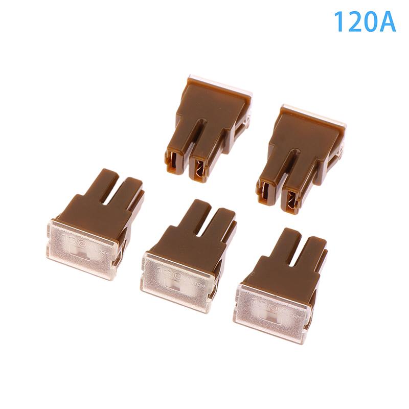 5Pcs Automobiles Fork Bolt Fuses 20-120A Square Car Fuse Box Waterproof Sockets Car Square Head Large Plug-In Fuses
