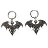 Gothic Bat Ear Cuffs With Geometric Alloy Design For Punk Fashion And Unisex Wear