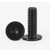 10pcs M5/M6/M8cm Black Stainless Steel Hex Hex Socket Ultra-Thin Ultra-Low Flat Head Allen Cap Screws Bolts (M6X25mm(10pcs))