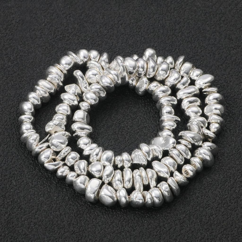 45 Style Natural Stone Silver Color Hematite Beads Heart Square Round Spacer Beads for Jewelry Making Diy Bracelet Necklace 15''