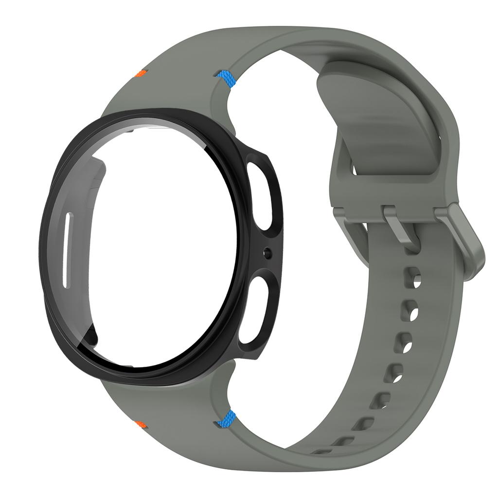 Silikonarmband für Samsung Galaxy Watch 8 40 44mm Armband Mit Hülle Displayschutz Bumper-Abdeckung für Smart Strap Handgelenkzubehör