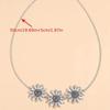 European and American Retro Style Three Sunflower Dangling Necklace Color Necklace