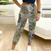 Summer Ladies Multi Category Printing Printed Sweatpants Loose Fit Drawstring Joggers Elastic Cuff Daily Casual Pants
