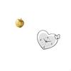 Resin Fruit Figurine Sculpture with Heart Shape Acrylic Clock Modern Art Ornament for Tabletop