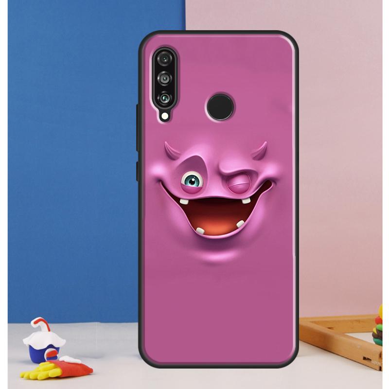 3D funny face Cute Case For Huawei Nova Y70 Y60 Y90 Y61 Y91 Y72 Y73 12s 12i 11i 8i 9 10 SE P30 P40 Lite P60 Pro