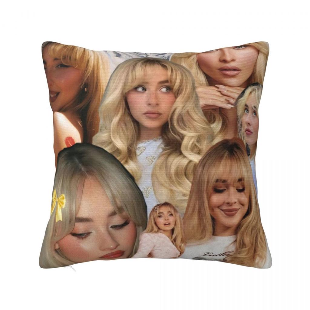 Sabrina Carpenter American Singer Pillow Cover Fashion Pillow Case Soft Cushion Cover Pillowcases For Sofa Home Decoration