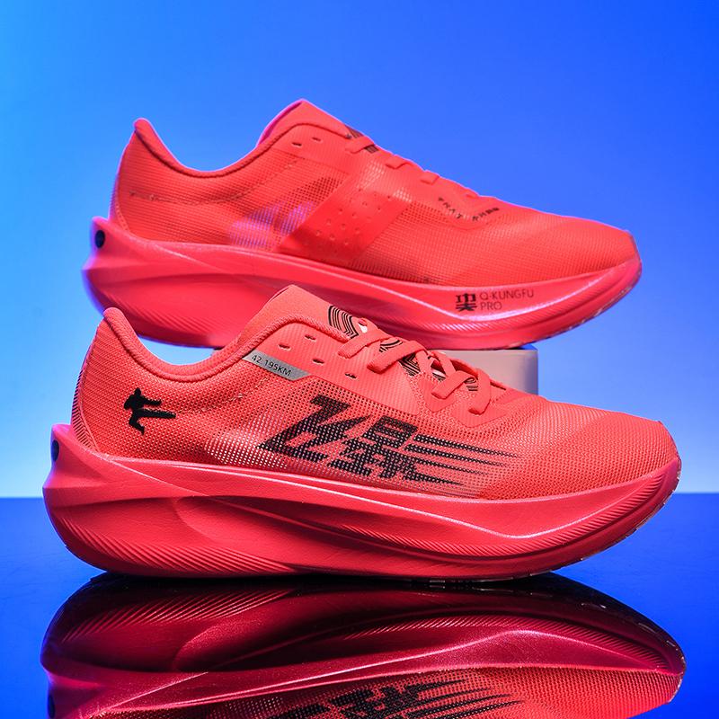 Full Palm Carbon Plate Running Shoes Men's Shoes New Mesh All-match Sneakers Marathon Shock Absorbing Running Shoes