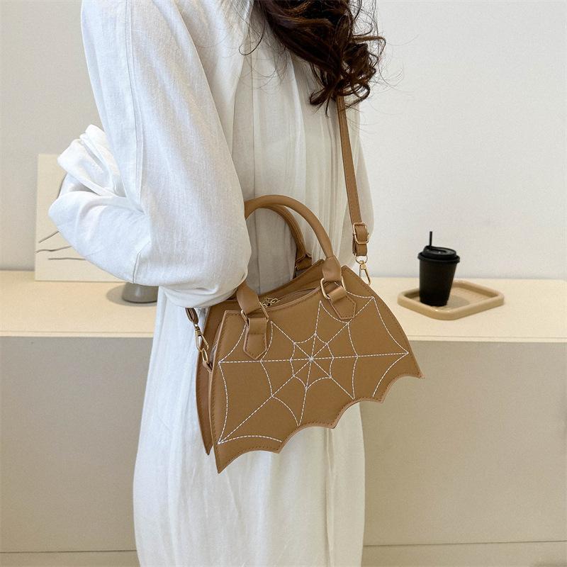 Summer Handbag New European and American Fashion Creative Embroidery Thread Spider Bag Personalized Foreign Style Solid Color Women's Bag PU Messenge