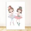 Liten Prinsesse Ballerina Lerret Plakat Rosa Svanetrykk Maleri Barnerom Veggkunst Plakater Ballettjente Bilde Babyrom Dekor