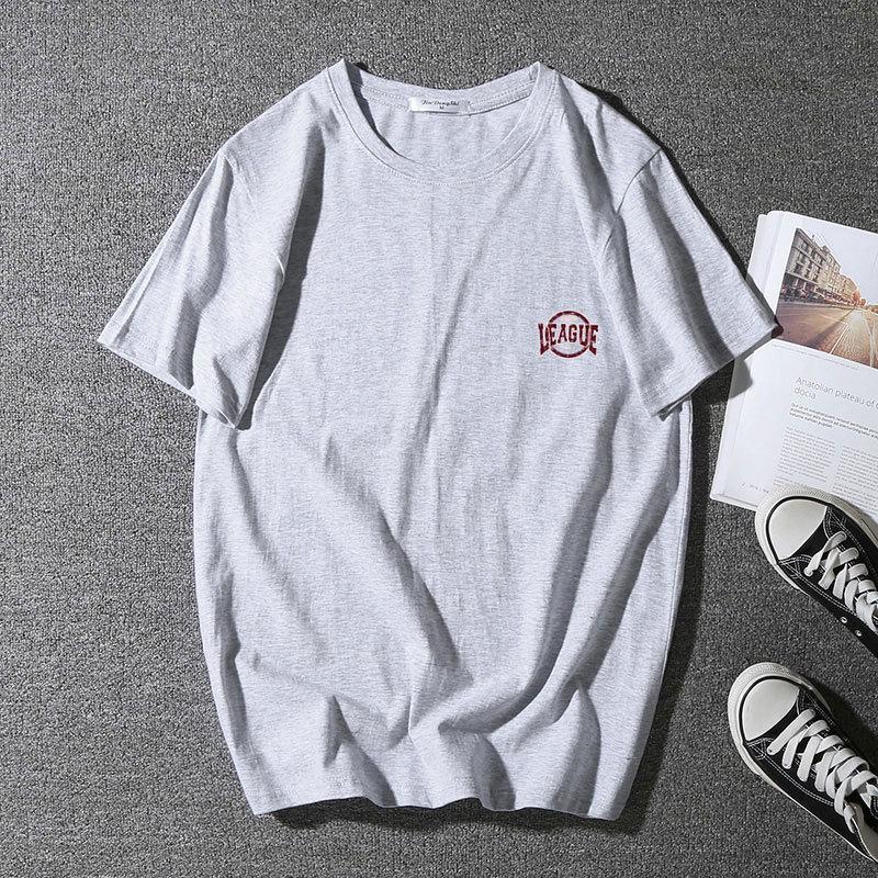 Men's Summer Casual Short Sleeve Men's Pure Cotton Breathable Plus Size T-shirt Men's Loose and Comfortable Round Neck Tee