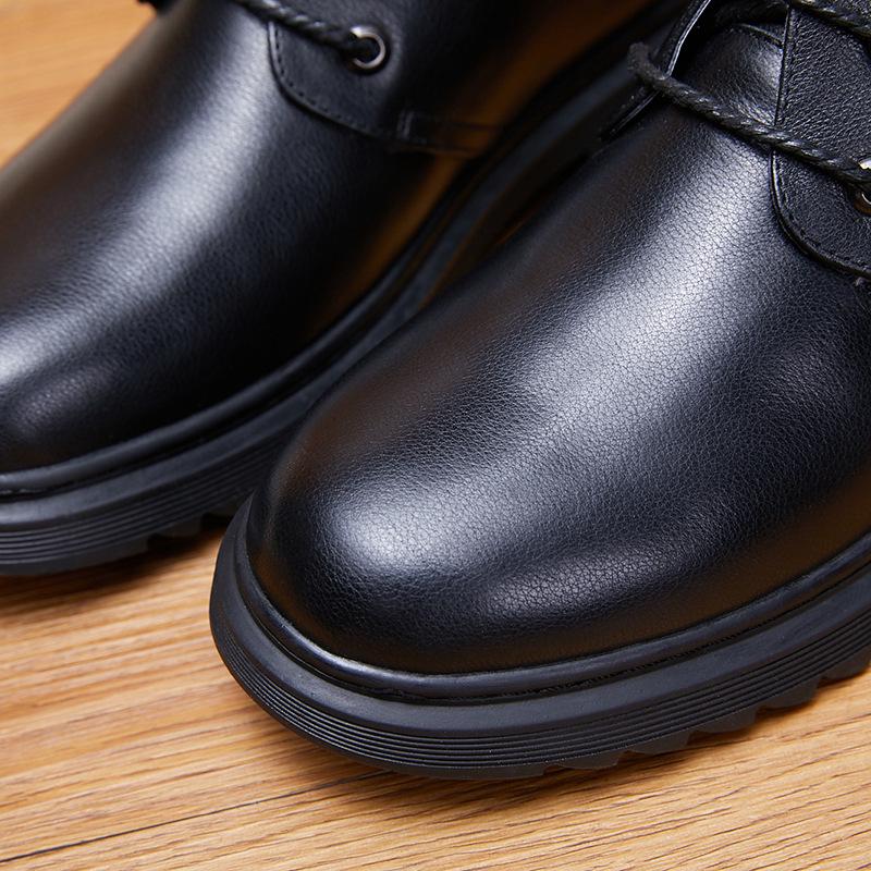 Zima 2024 Pánské boty z pravé kůže: Pohodlná, Hřejivá Vlna, Velké Velikosti 45-46, Ležérní Bavlněné Boty.