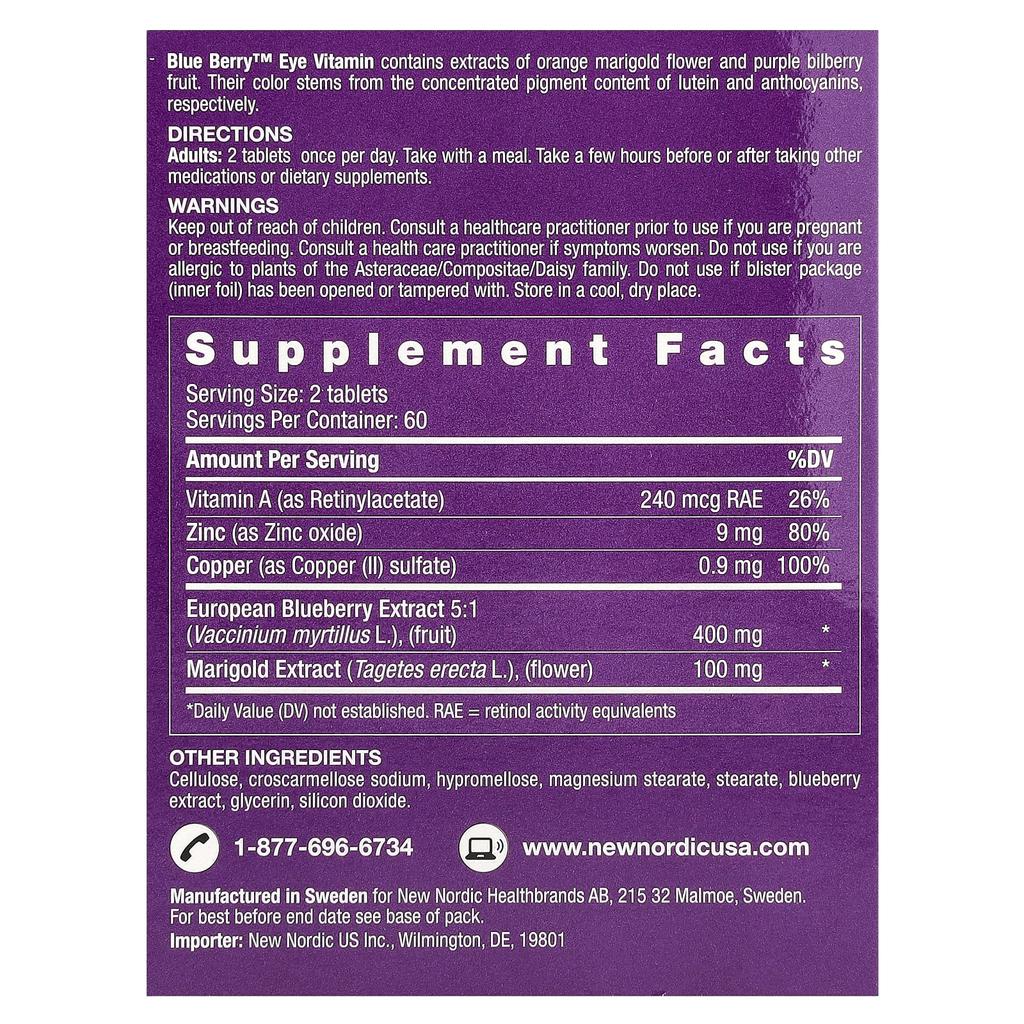 Witaminy na oczy Blue Berry™, 120 tabletek