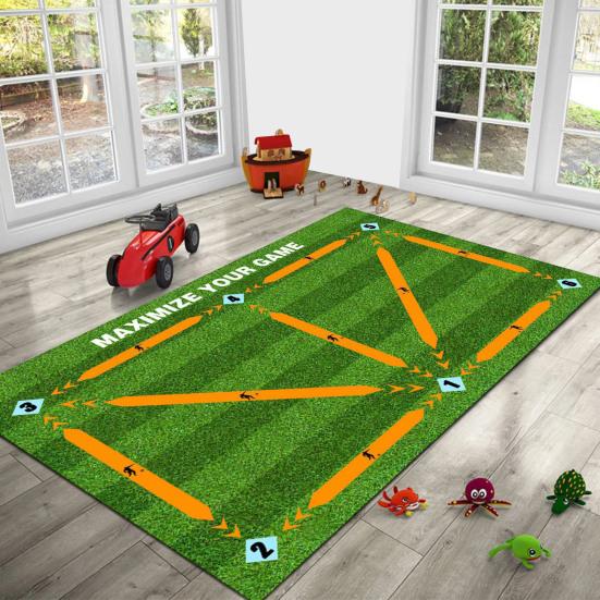 Soccer Foot Step Training Mat Non-Slip Low Noise Football Training System Mat Agility Footstep Training Mat for Dribbling Training At Home