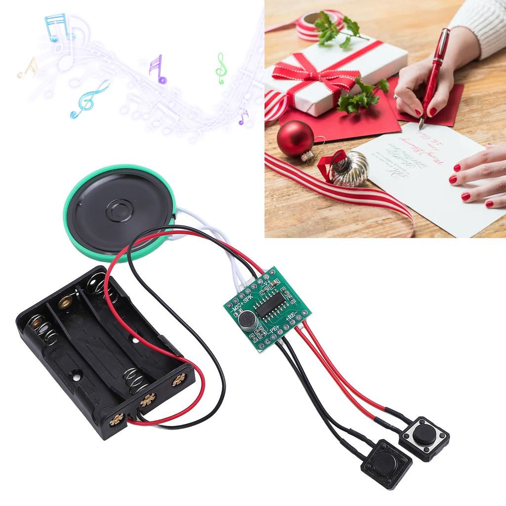 Greeting Card Voice Module 30 Seconds Single Play 4.5V   Battery Powered Clr Sound Card Recordable Voice Chip