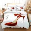 Nordic Cosmetic Fashion Girl Perfume Bedding Set Luxury Duvet Cover 200x200 Pink Bed Linen Bedclothes NO Sheet