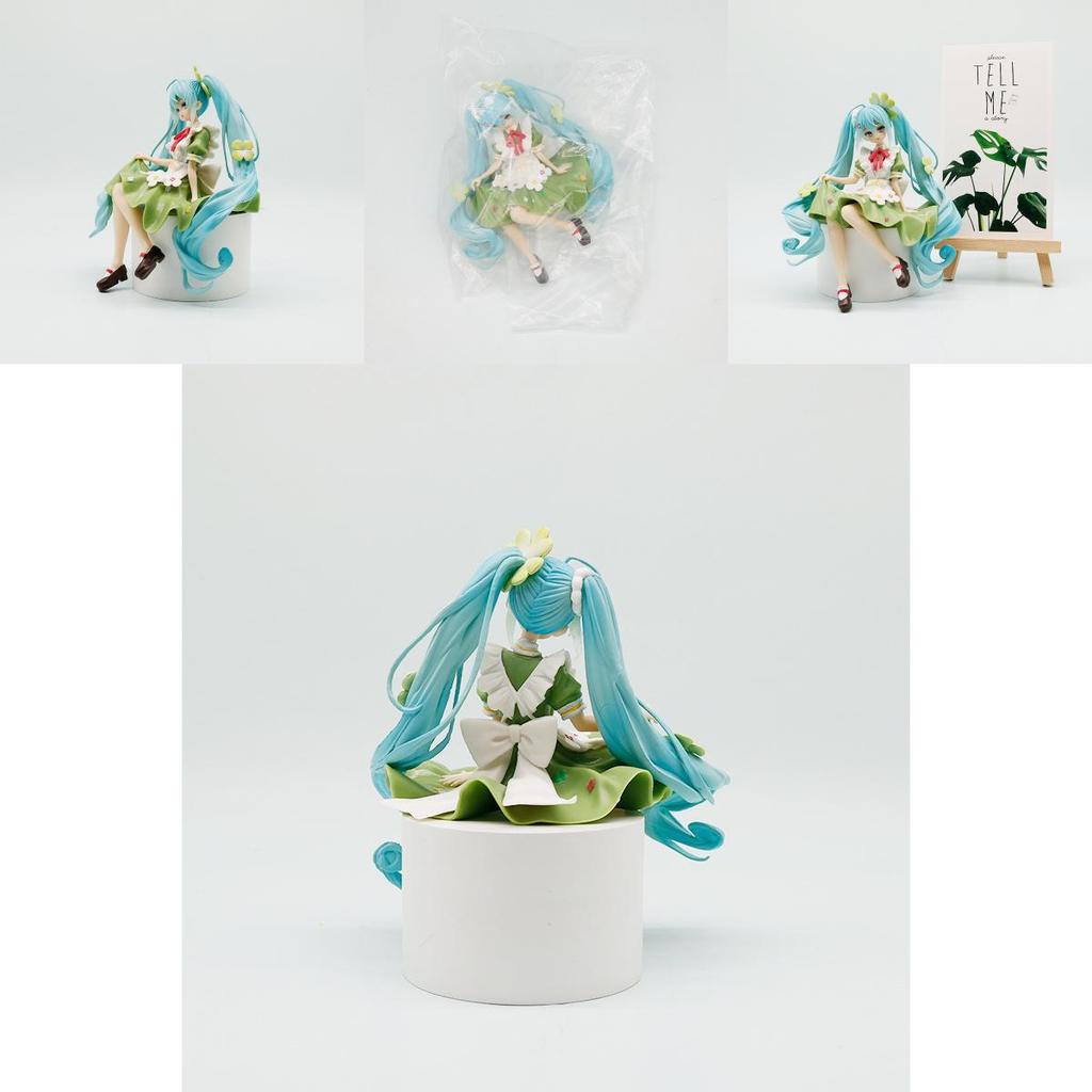 Hatsune Miku Pvc Model Ornament With Four Leaf Clover Style For Gift And Collectors Display