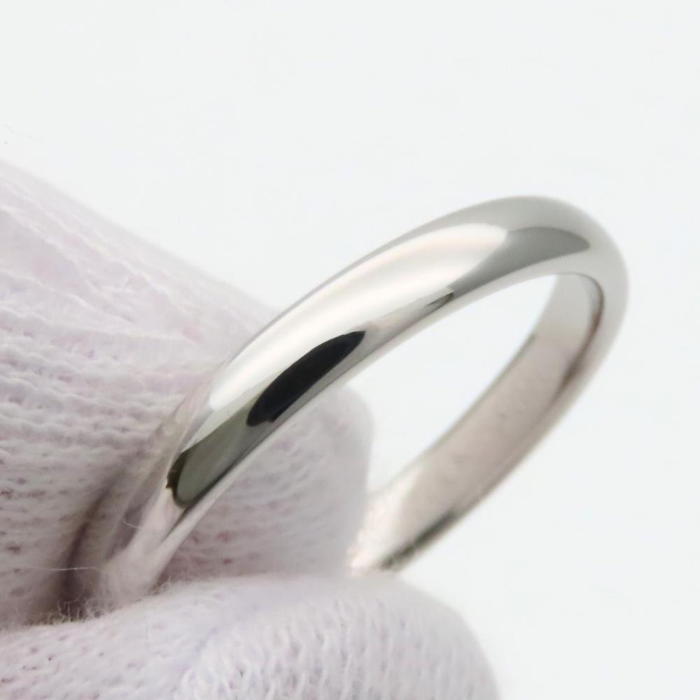 Używane TIFFANY&Co. Pierścionek Klasyczna obrączka UE#57.5 Platyna Pt950 4.8g Platyna prosta